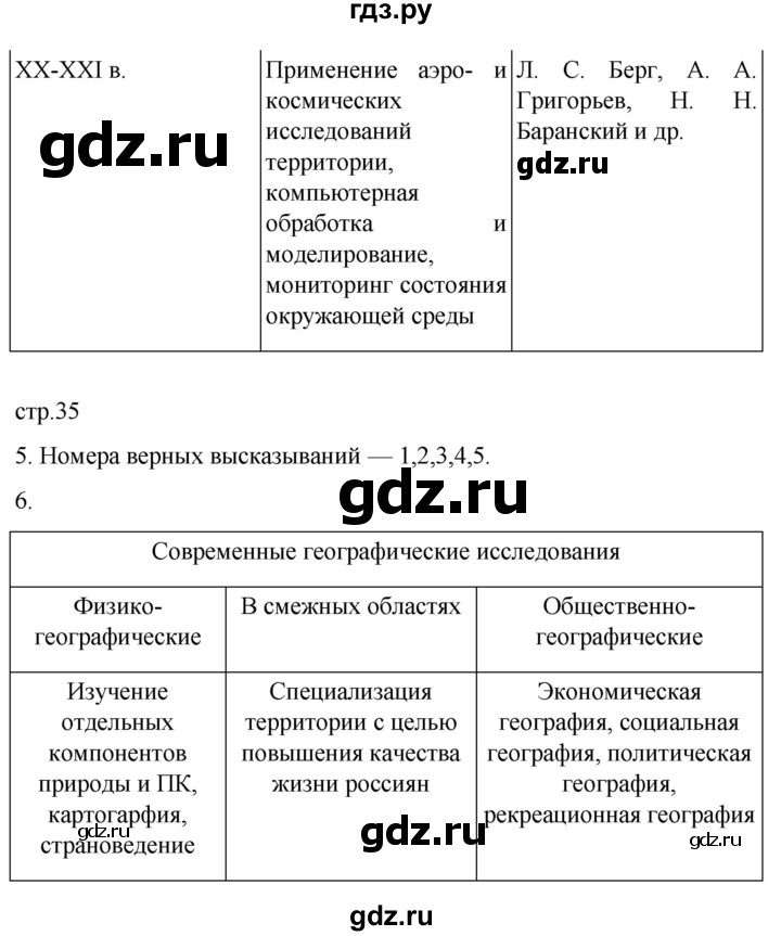 ГДЗ по географии 8 класс Пятунин рабочая тетрадь  тетрадь №1. страница - 35, Решебник 2022