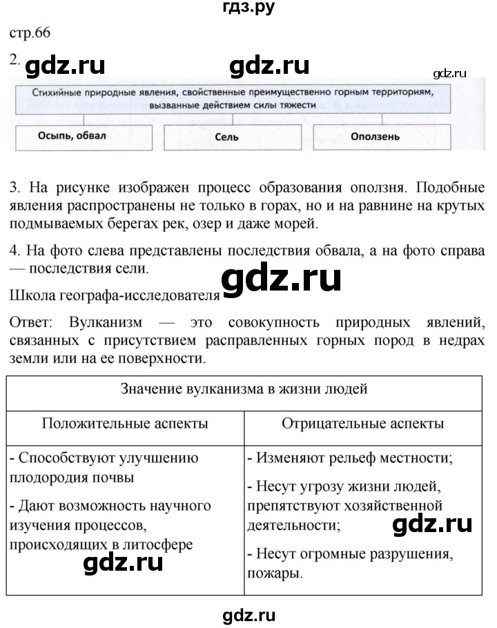 ГДЗ по географии 8 класс Пятунин рабочая тетрадь  тетрадь №1. страница - 66, Решебник 2022