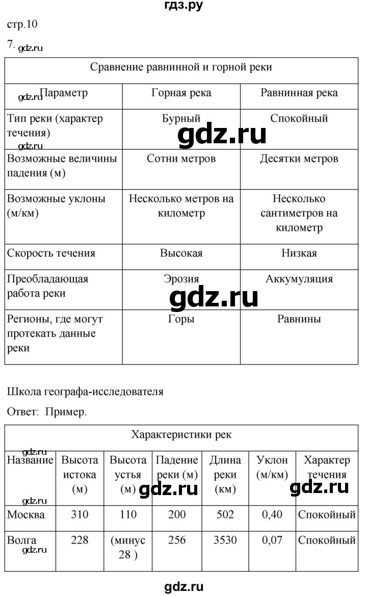 ГДЗ по географии 8 класс Пятунин рабочая тетрадь  тетрадь №2. страница - 10, Решебник 2022