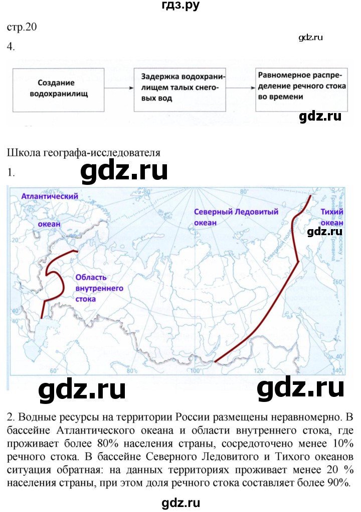 ГДЗ по географии 8 класс Пятунин рабочая тетрадь  тетрадь №2. страница - 20, Решебник 2022