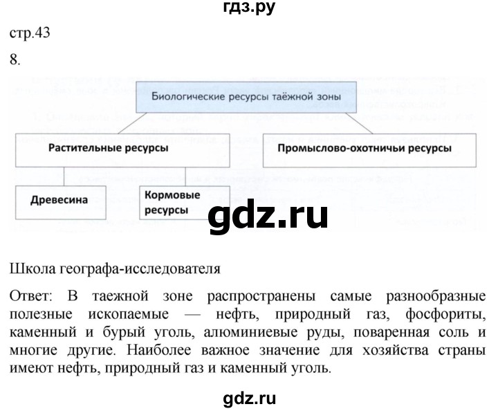 ГДЗ по географии 8 класс Пятунин рабочая тетрадь  тетрадь №2. страница - 43, Решебник 2022