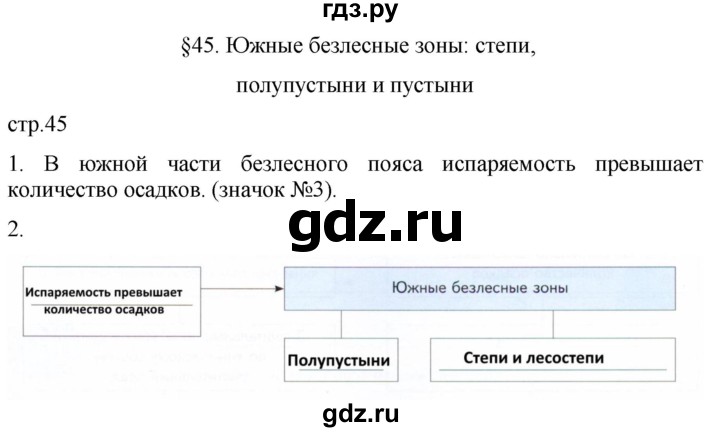 ГДЗ по географии 8 класс Пятунин рабочая тетрадь  тетрадь №2. страница - 45, Решебник 2022