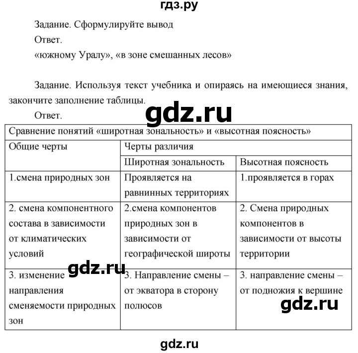 ГДЗ по географии 8 класс Пятунин рабочая тетрадь  тетрадь №2. страница - 19, Решебник 2017