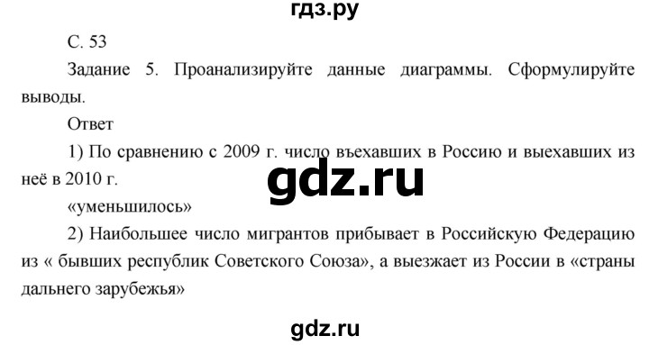 ГДЗ по географии 8 класс Пятунин рабочая тетрадь  тетрадь №2. страница - 53, Решебник 2017