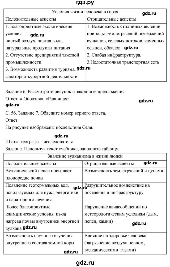 География 8 класс пятунин