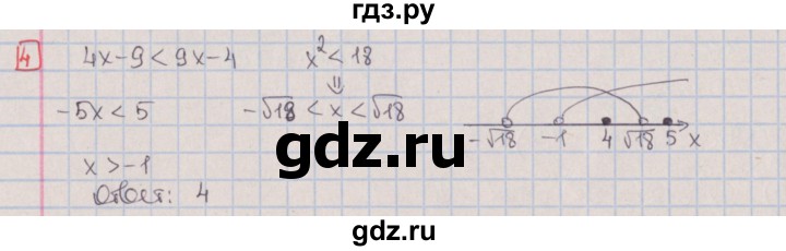 ГДЗ по алгебре 9 класс Потапов дидактические материалы  контрольные работы / КР-1 / вариант 4 - 4, Решебник