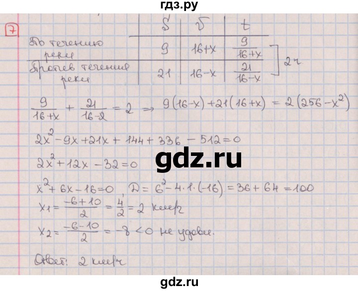 ГДЗ по алгебре 9 класс Потапов дидактические материалы  контрольные работы / КР-2 / вариант 2 - 7, Решебник