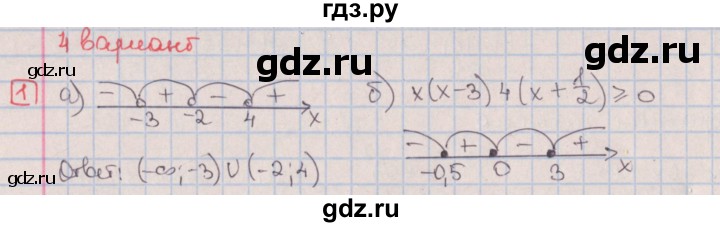 ГДЗ по алгебре 9 класс Потапов дидактические материалы  контрольные работы / КР-2 / вариант 4 - 1, Решебник