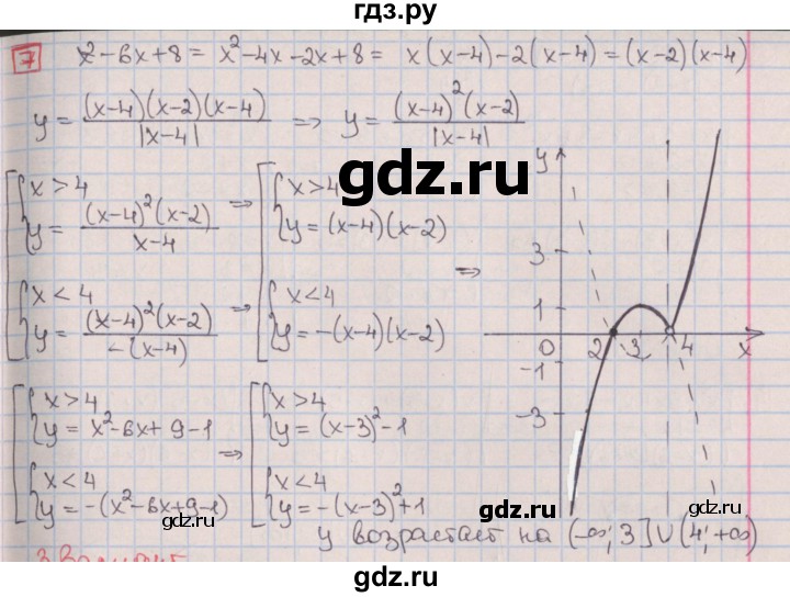 ГДЗ по алгебре 9 класс Потапов дидактические материалы  контрольные работы / КР-8 / вариант 2 - 7, Решебник