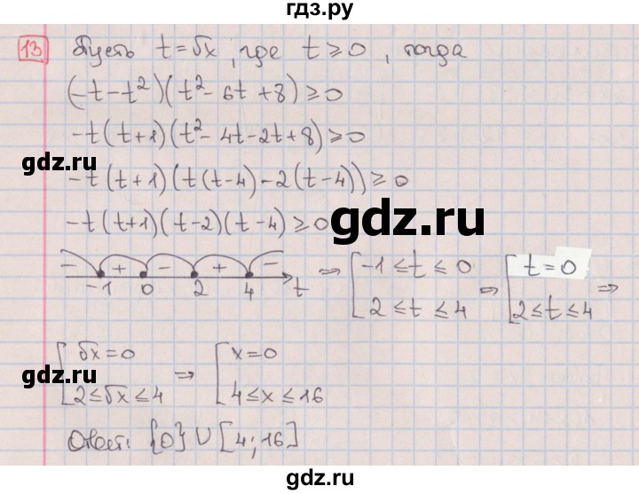 ГДЗ по алгебре 9 класс Потапов дидактические материалы  итоговый тест / вариант 1 - 13, Решебник