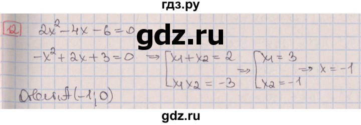 ГДЗ по алгебре 9 класс Потапов дидактические материалы  итоговый тест / вариант 2 - 12, Решебник