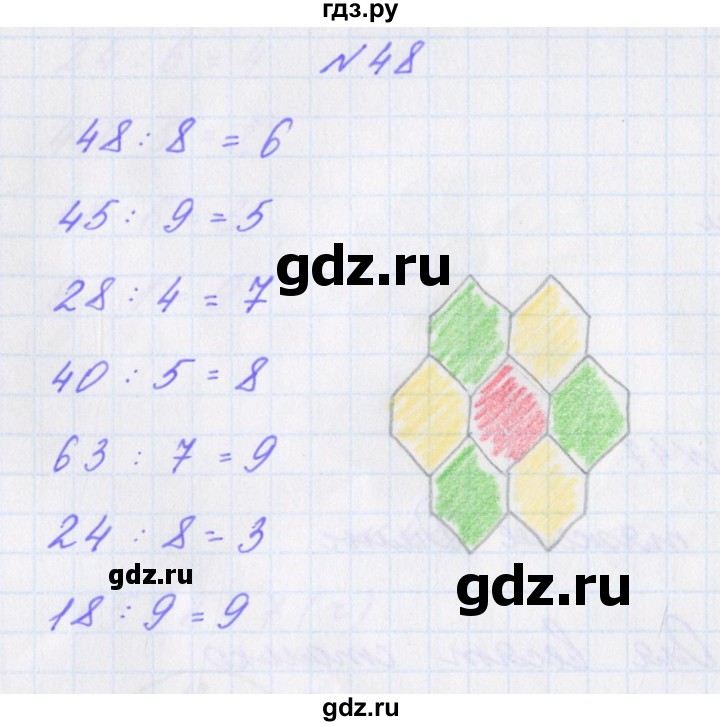 ГДЗ по математике 3 класс Кочурова рабочая тетрадь Дружим с математикой (Рудницкая)  упражнение - 48, Решебник