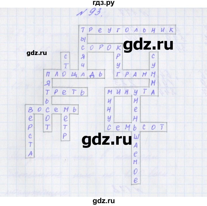 ГДЗ по математике 3 класс Кочурова рабочая тетрадь Дружим с математикой (Рудницкая)  упражнение - 93, Решебник