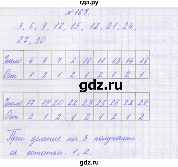 ГДЗ по математике 3 класс Кочурова рабочая тетрадь Дружим с математикой (Рудницкая)  упражнение - 167, Решебник