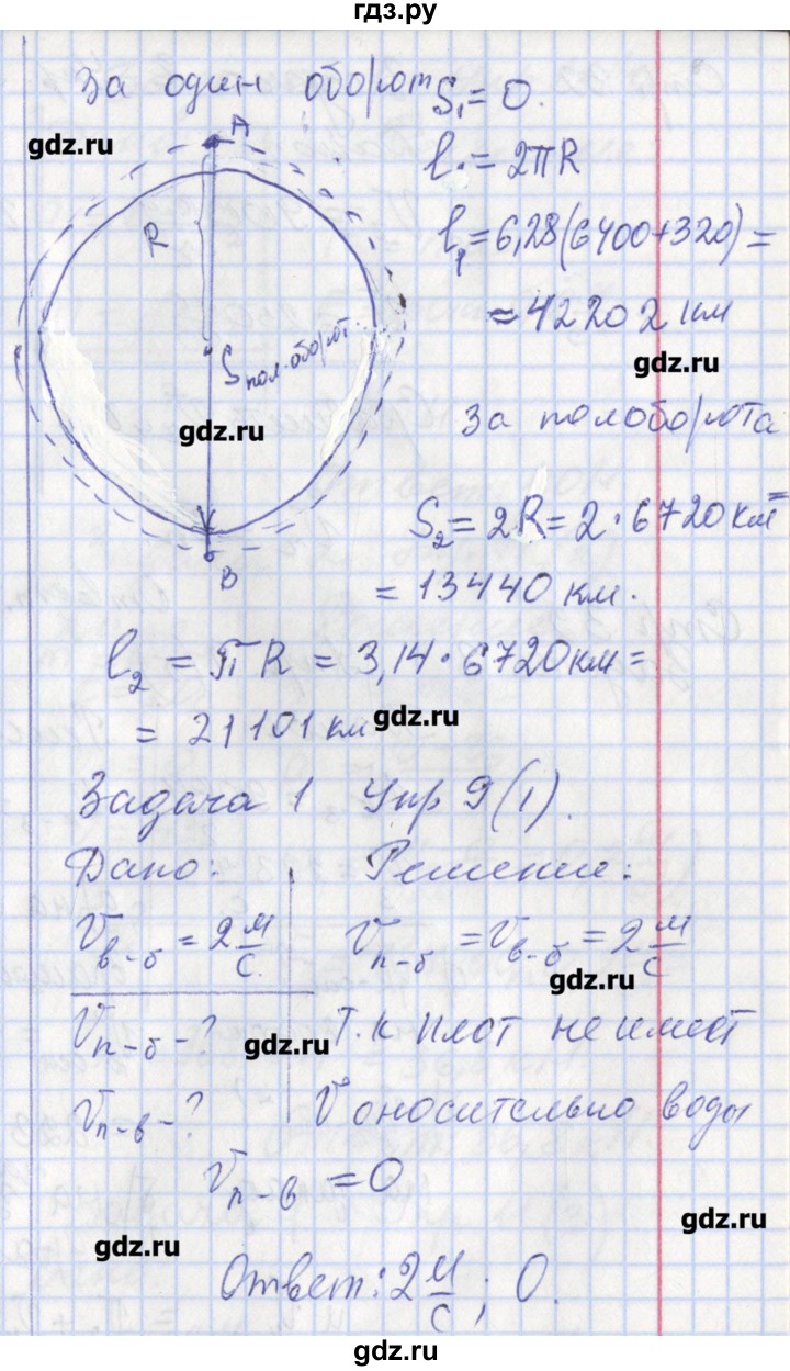 ГДЗ по физике 9 класс Минькова рабочая тетрадь (Перышкин)  урок - 9, Решебник №1