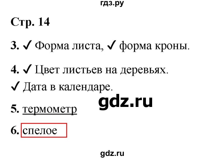 ГДЗ по информатике 2 класс Матвеева рабочая тетрадь  часть 1. страница - 14, Решебник 2023
