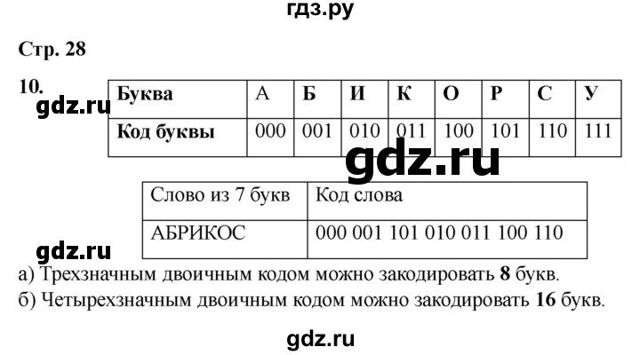 ГДЗ по информатике 2 класс Матвеева рабочая тетрадь  часть 2. страница - 28, Решебник 2023