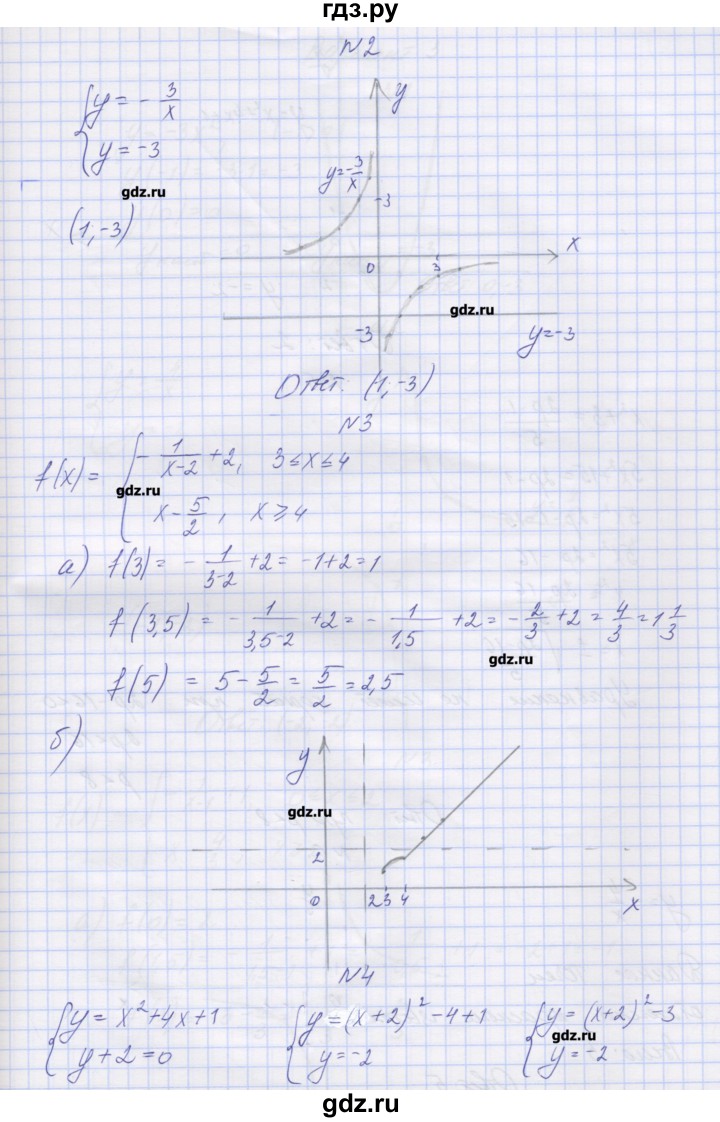 ГДЗ по алгебре 8 класс Попов дидактические материалы  контрольные работы / КР-3. вариант - 2, Решебник №1