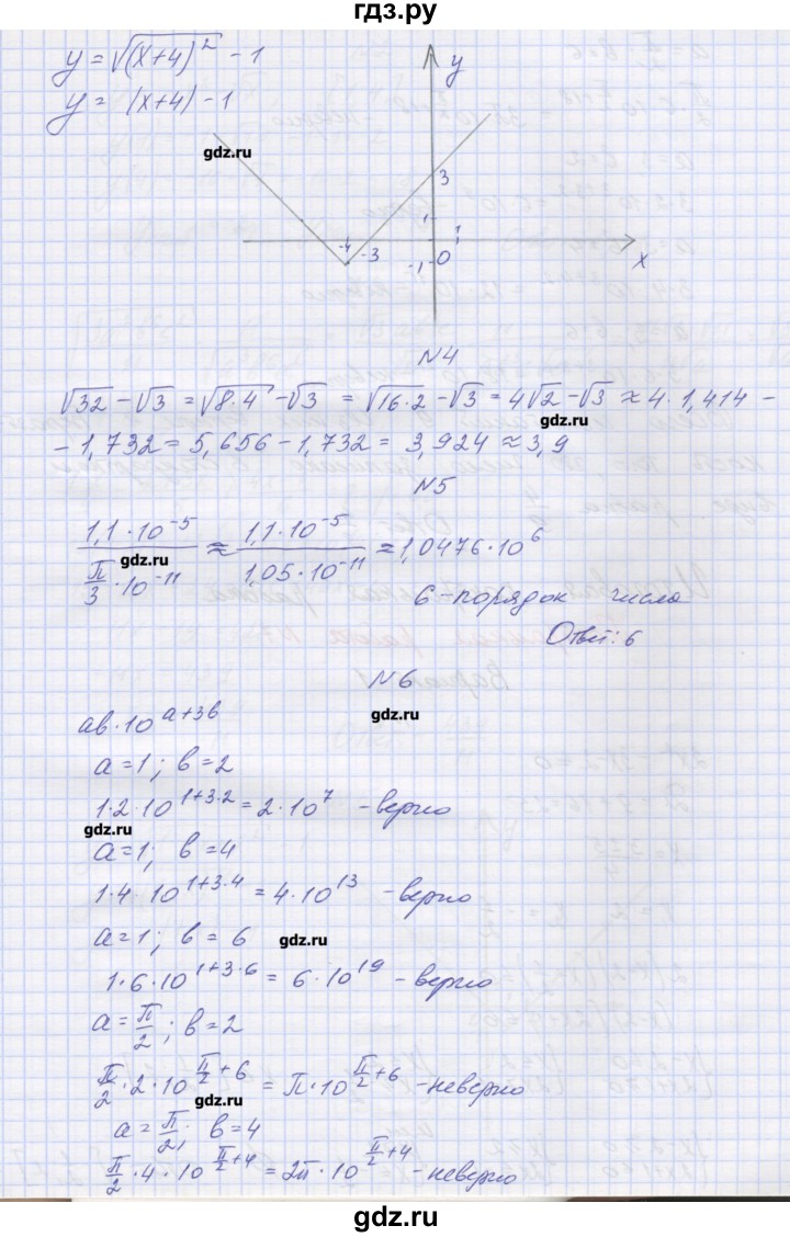 ГДЗ по алгебре 8 класс Попов дидактические материалы  контрольные работы / КР-6. вариант - 4, Решебник №1