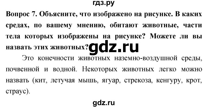 ГДЗ по биологии 5 класс Плешаков   §23 - 7, Решебник №1