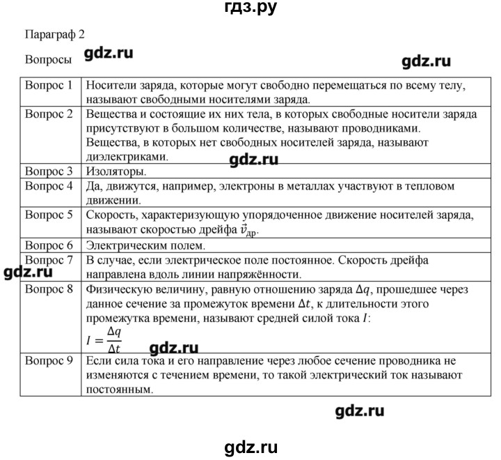 ГДЗ по физике 11 класс Грачев  Базовый и углубленный уровень § - 2, Решебник