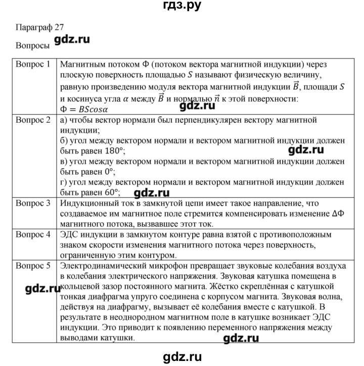 ГДЗ по физике 11 класс Грачев  Базовый и углубленный уровень § - 27, Решебник