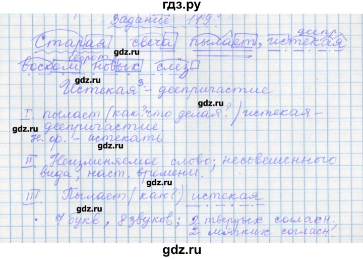 ГДЗ по русскому языку 7 класс Бабайцева рабочая тетрадь Углубленный уровень задание - 119, Решебник