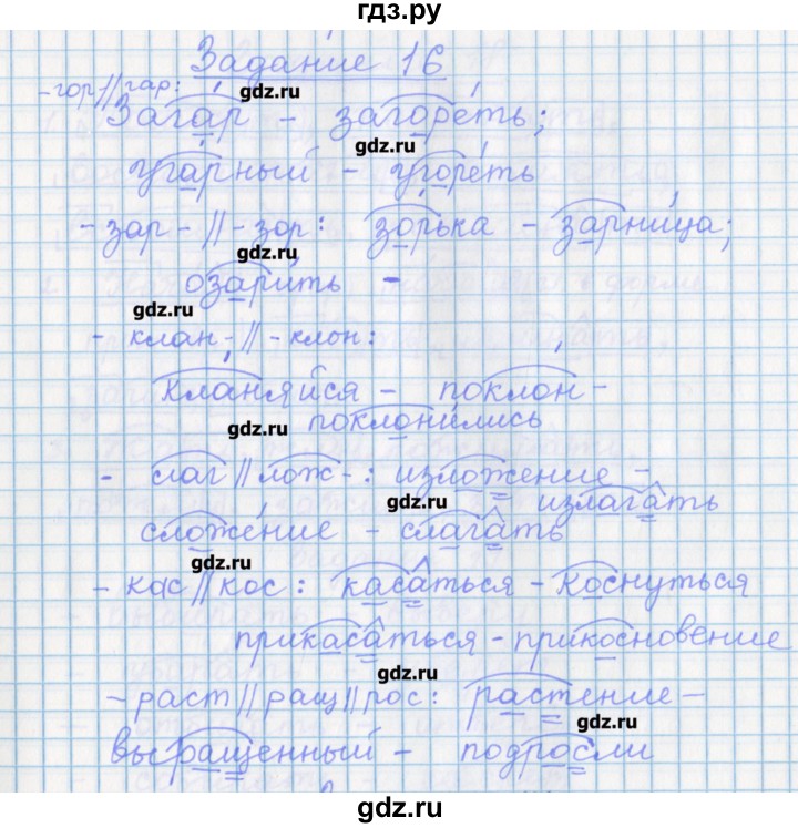 ГДЗ по русскому языку 7 класс Бабайцева рабочая тетрадь Углубленный уровень задание - 16, Решебник
