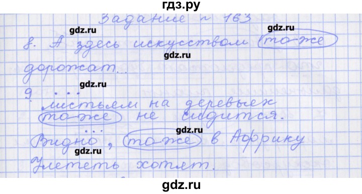 ГДЗ по русскому языку 7 класс Бабайцева рабочая тетрадь Углубленный уровень задание - 163, Решебник