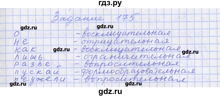 ГДЗ по русскому языку 7 класс Бабайцева рабочая тетрадь Углубленный уровень задание - 175, Решебник