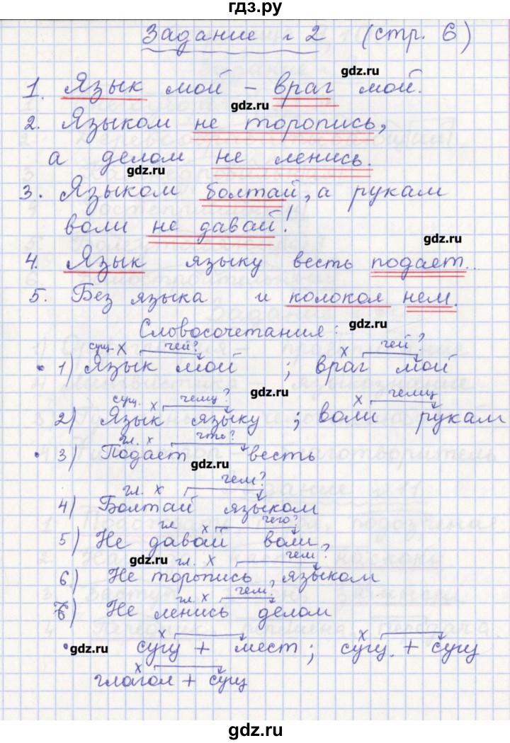 ГДЗ по русскому языку 7 класс Бабайцева рабочая тетрадь Углубленный уровень задание - 2, Решебник