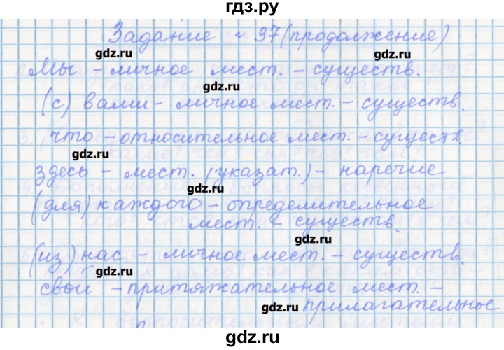 ГДЗ по русскому языку 7 класс Бабайцева рабочая тетрадь Углубленный уровень задание - 37, Решебник