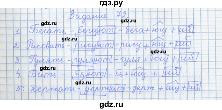 ГДЗ по русскому языку 7 класс Бабайцева рабочая тетрадь Углубленный уровень задание - 72, Решебник