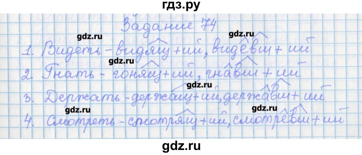 ГДЗ по русскому языку 7 класс Бабайцева рабочая тетрадь Углубленный уровень задание - 74, Решебник