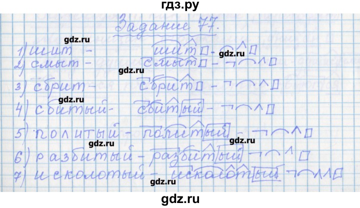 ГДЗ по русскому языку 7 класс Бабайцева рабочая тетрадь Углубленный уровень задание - 77, Решебник