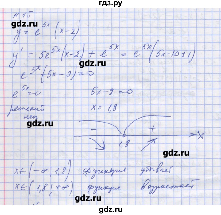 ГДЗ по алгебре 11 класс Шабунин дидактические материалы Базовый уровень глава 9 / § 49 / вариант 1 - 15, Решебник