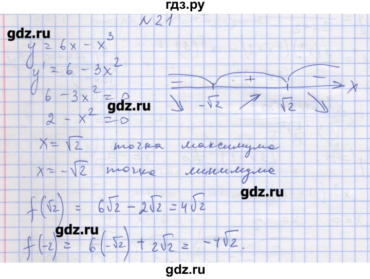 ГДЗ по алгебре 11 класс Шабунин дидактические материалы Базовый уровень глава 9 / § 50 / вариант 1 - 21, Решебник