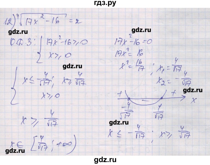 ГДЗ по алгебре 10 класс Шабунин дидактические материалы Базовый и углубленный уровень глава 2 / § 9 / вариант 1 - 12, Решебник