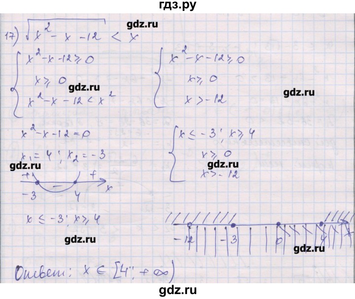 ГДЗ по алгебре 10 класс Шабунин дидактические материалы Базовый и углубленный уровень глава 2 / § 10 / вариант 2 - 17, Решебник
