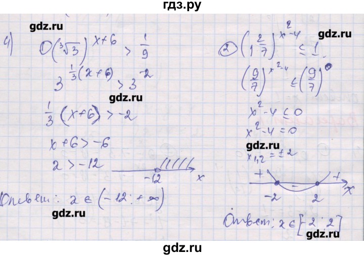 ГДЗ по алгебре 10 класс Шабунин дидактические материалы Базовый и углубленный уровень глава 3 / КР-3 / вариант 2 - 4, Решебник