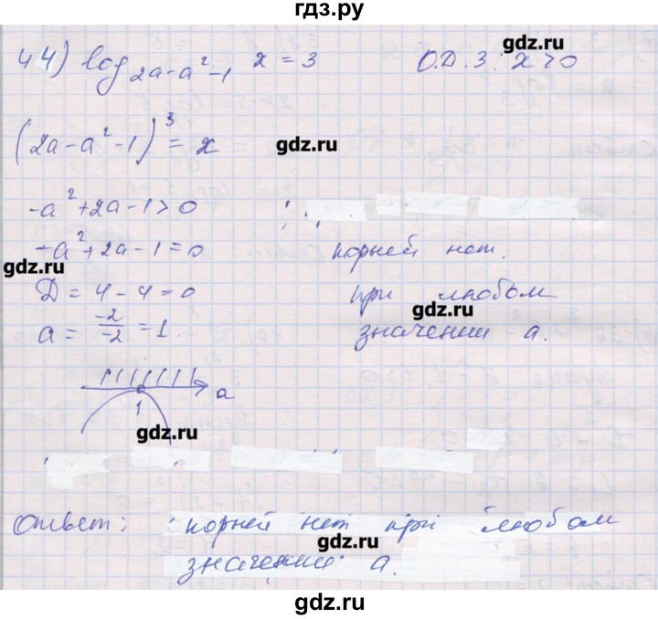 ГДЗ по алгебре 10 класс Шабунин дидактические материалы Базовый и углубленный уровень глава 4 / § 15 / вариант 1 - 44, Решебник