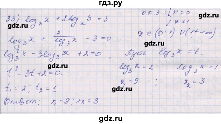 ГДЗ по алгебре 10 класс Шабунин дидактические материалы Базовый и углубленный уровень глава 4 / § 17 / вариант 1 - 23, Решебник