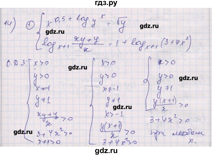 ГДЗ по алгебре 10 класс Шабунин дидактические материалы (Алимов) Базовый и углубленный уровень глава 4 / подготовка к экзамену - 14, Решебник