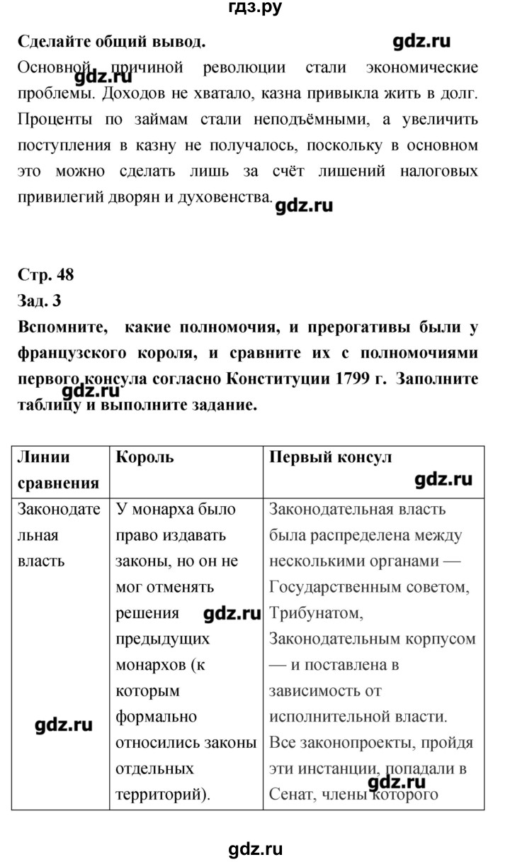 ГДЗ по истории 8 класс Лазарева тетрадь-тренажёр  страница - 48, Решебник