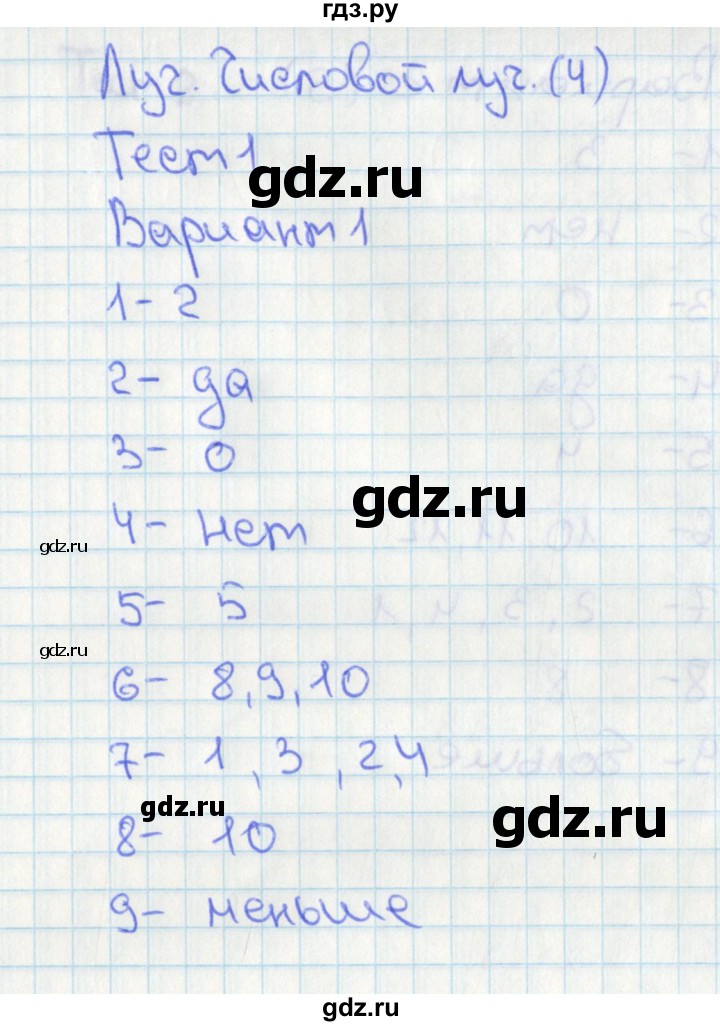 ГДЗ по математике 2 класс Миракова тесты к учебнику Дорофеева  тест 1. вариант - 1, Решебник