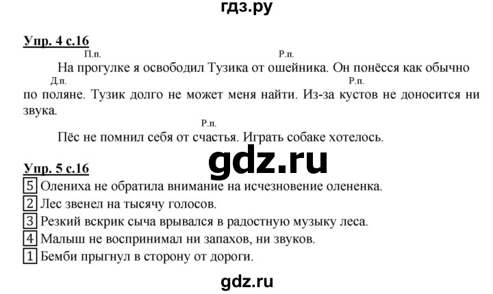 ГДЗ по русскому языку 4 класс Желтовская рабочая тетрадь  часть 1. страница - 16, Решебник №1 2015