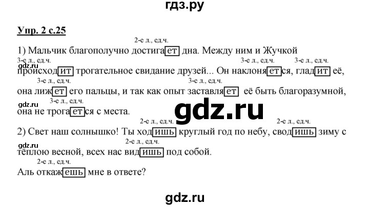 ГДЗ по русскому языку 4 класс Желтовская рабочая тетрадь  часть 1. страница - 25, Решебник №1 2015