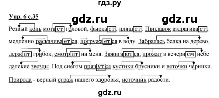 ГДЗ по русскому языку 4 класс Желтовская рабочая тетрадь  часть 1. страница - 35, Решебник №1 2015