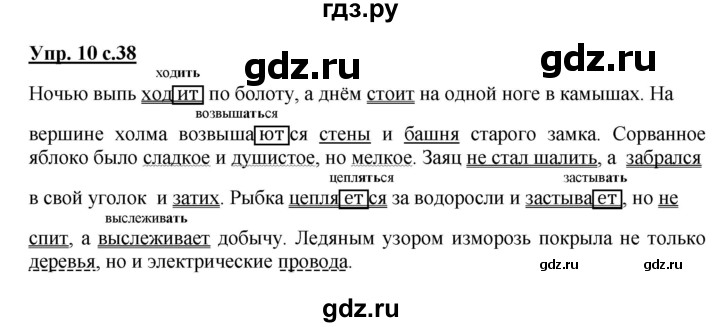 ГДЗ по русскому языку 4 класс Желтовская рабочая тетрадь  часть 1. страница - 38, Решебник №1 2015