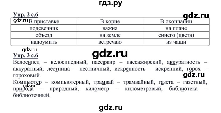 ГДЗ по русскому языку 4 класс Желтовская рабочая тетрадь  часть 1. страница - 6, Решебник №1 2015